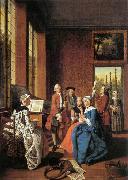 HOREMANS, Jan Jozef II Concert in an Interior oil